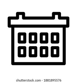 calendar icon or logo isolated sign symbol vector illustration - high quality black style vector icons
