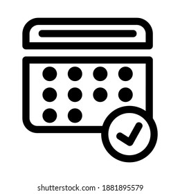 calendar icon or logo isolated sign symbol vector illustration - high quality black style vector icons

