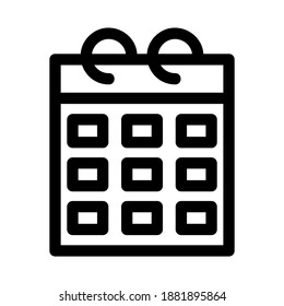calendar icon or logo isolated sign symbol vector illustration - high quality black style vector icons

