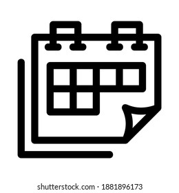 calendar icon or logo isolated sign symbol vector illustration - high quality black style vector icons
