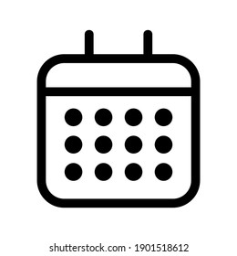 Calendar icon or logo isolated sign symbol vector illustration - high quality black style vector icons
