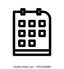 Calendar icon or logo isolated sign symbol vector illustration - high quality black style vector icons

