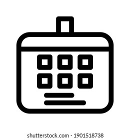 Calendar icon or logo isolated sign symbol vector illustration - high quality black style vector icons
