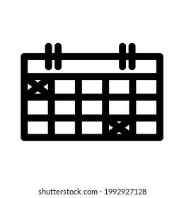 calendar icon or logo isolated sign symbol vector illustration - high quality black style vector icons
