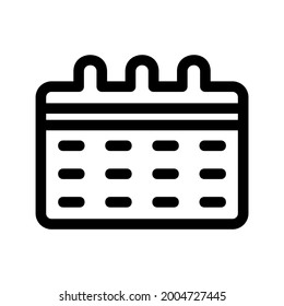 calendar icon or logo isolated sign symbol vector illustration - high quality black style vector icons
