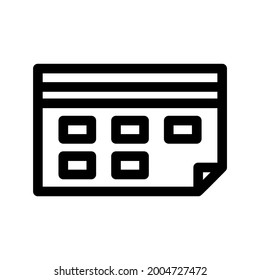 calendar icon or logo isolated sign symbol vector illustration - high quality black style vector icons
