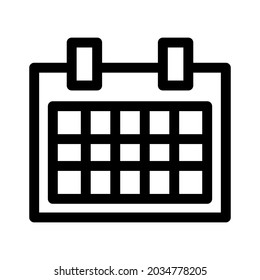calendar icon or logo isolated sign symbol vector illustration - high quality black style vector icons
