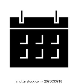 calendar icon or logo isolated sign symbol vector illustration - high quality black style vector icons
