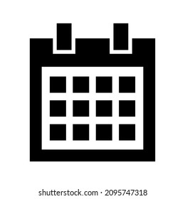 calendar icon or logo isolated sign symbol vector illustration - high quality black style vector icons
