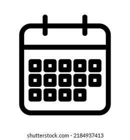 calendar icon or logo isolated sign symbol vector illustration - high quality black style vector icons
