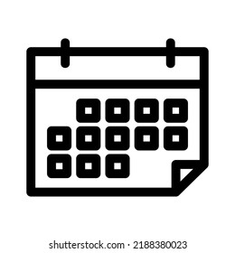 calendar icon or logo isolated sign symbol vector illustration - high quality black style vector icons
