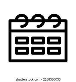 calendar icon or logo isolated sign symbol vector illustration - high quality black style vector icons
