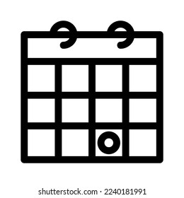 icône de calendrier ou logo symbole de signe isolé illustration vectorielle - icônes vectorielles de haute qualité de style noir
