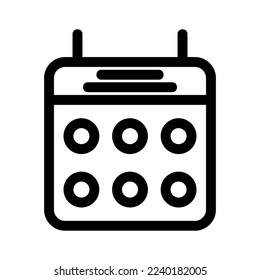 calendar icon or logo isolated sign symbol vector illustration - high quality black style vector icons
