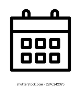 calendar icon or logo isolated sign symbol vector illustration - high quality black style vector icons

