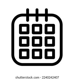 calendar icon or logo isolated sign symbol vector illustration - high quality black style vector icons
