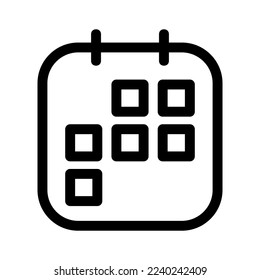 calendar icon or logo isolated sign symbol vector illustration - high quality black style vector icons
