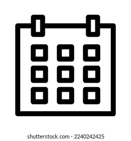 calendar icon or logo isolated sign symbol vector illustration - high quality black style vector icons
