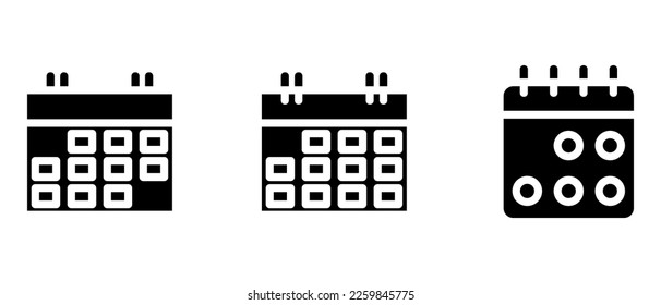 calendar icon or logo isolated sign symbol vector illustration - high quality black style vector icons