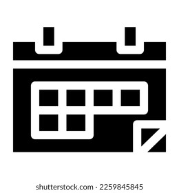 calendar icon or logo isolated sign symbol vector illustration - high quality black style vector icons