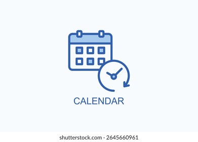 Calendar Icon Or Logo Isolated Vector Illustration