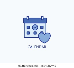 Calendar Icon Or Logo Isolated Vector Illustration