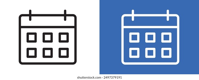 calendar icon logo sign set vector outline