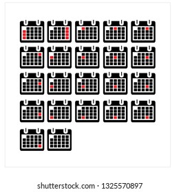 Calendar Icon Logo Vector