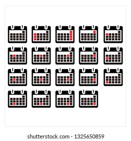Calendar Icon Logo Vector