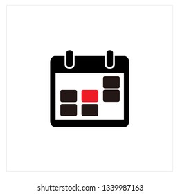 Calendar Icon Logo Vector