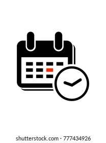 calendar icon, logo, vector
