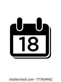 calendar icon, logo, vector