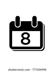 calendar icon, logo, vector
