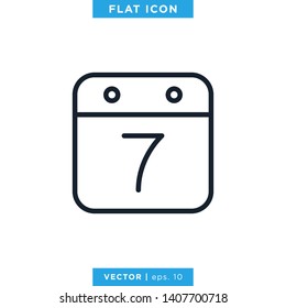Calendar Icon Logo Vector Design Template.