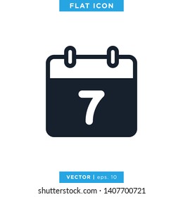 Calendar Icon Logo Vector Design Template.