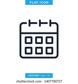 Calendar Icon Logo Vector Design Template.