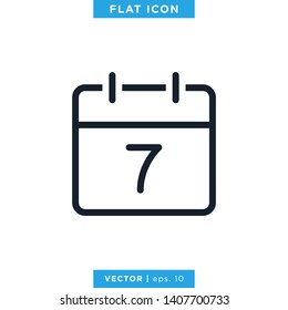 Calendar Icon Logo Vector Design Template.