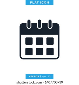 Calendar Icon Logo Vector Design Template.