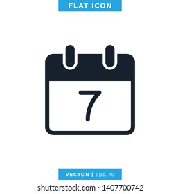 Calendar Icon Logo Vector Design Template.