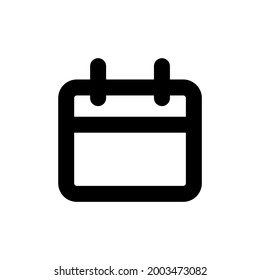 icono de calendario o logotipo e ilustración de vector aislados en un fondo blanco. Calidad premium para aplicaciones móviles, interfaz de usuario, presentación y sitio web. icono de píxel perfecto