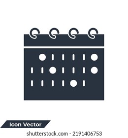 calendar icon logo vector illustration. calendar symbol template for graphic and web design collection