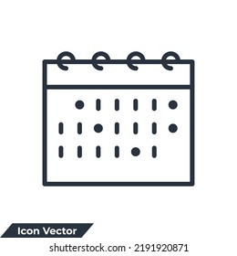 calendar icon logo vector illustration. calendar symbol template for graphic and web design collection
