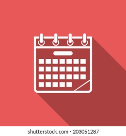 calendar icon with long shadow