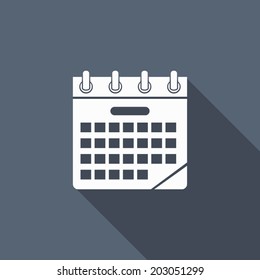 calendar icon with long shadow