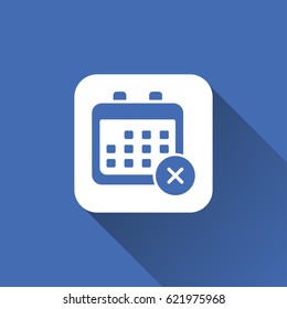 calendar icon with long shadow