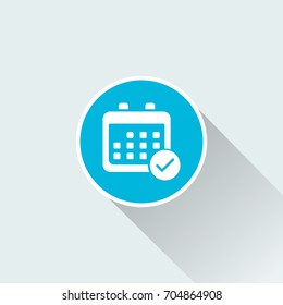 calendar icon with long shadow