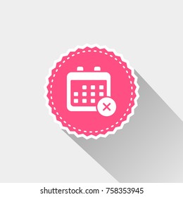 calendar icon with long shadow