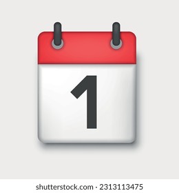 Calendar Icon with long shadow. Flat style. Date,day and month. Reminder. Vector illustration. 