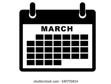 Calendar Icon. March