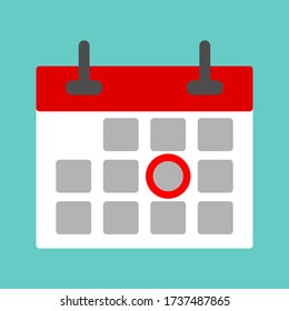 Calendar icon - Mark the date, holiday, important day concepts. Flat style design. Vector illustration